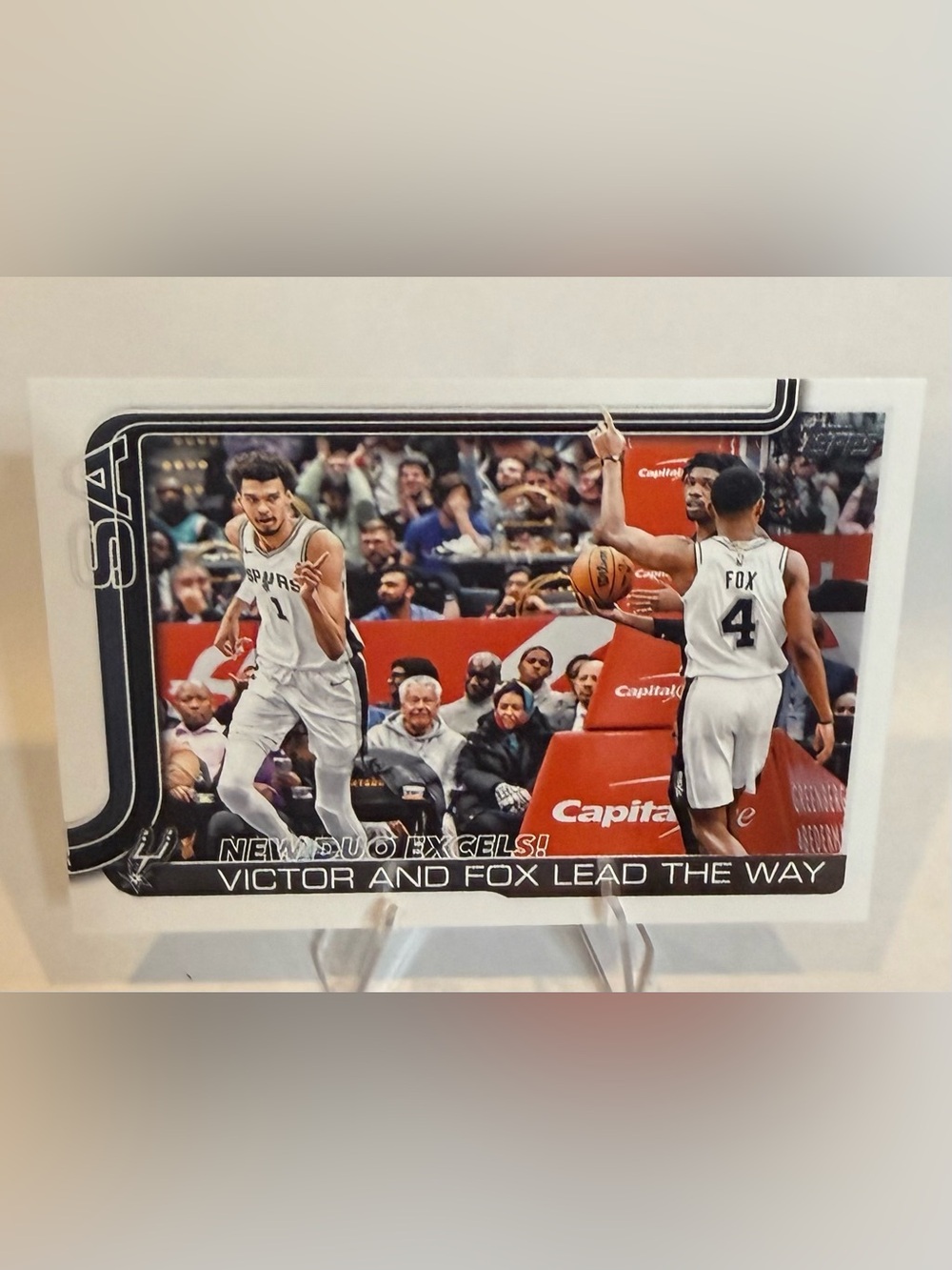 2025 Topps San Antonio Spurs New Duo Excels! Victor & Fox Lead the way # 300